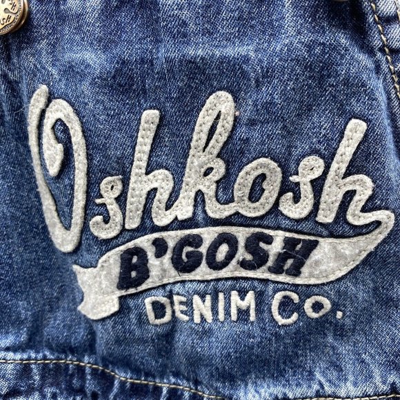 OshKosh B’Gosh Denim Co Blue Toddler Boys Jean Overalls Size 2T - Picture 2 of 10